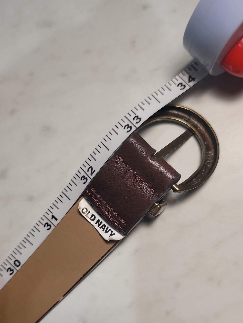 Old Navy Dark Brown Belt with Brass Buckle - Picture 6 of 6